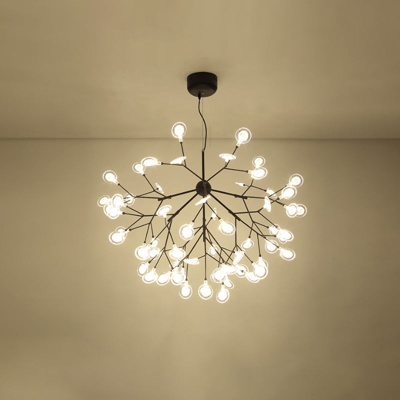 Simplicity Leaf Chandelier Lamp: Acrylic Living Room Pendant with LED Drop and Branch-Like Design