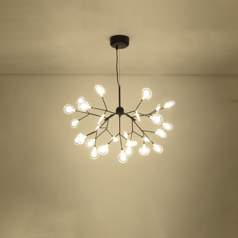 Simplicity Leaf Chandelier Lamp: Acrylic Living Room Pendant with LED Drop and Branch-Like Design