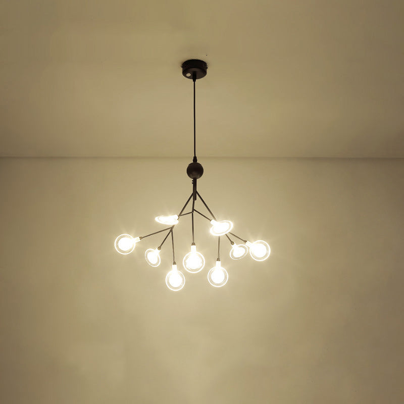 Simplicity Leaf Chandelier Lamp: Acrylic Living Room Pendant with LED Drop and Branch-Like Design