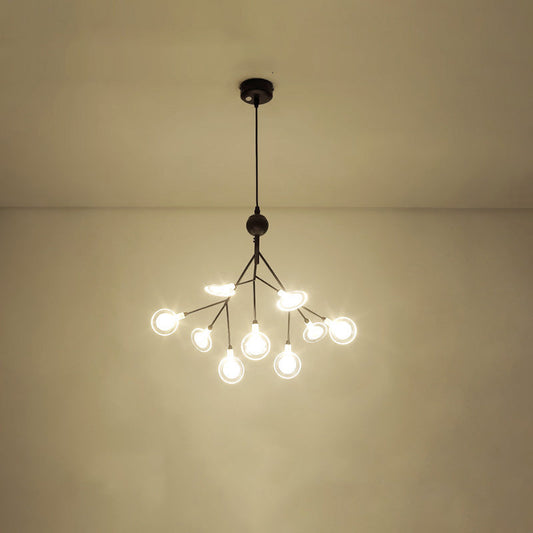 Simplicity Leaf Chandelier Lamp: Acrylic Living Room Pendant with LED Drop and Branch-Like Design