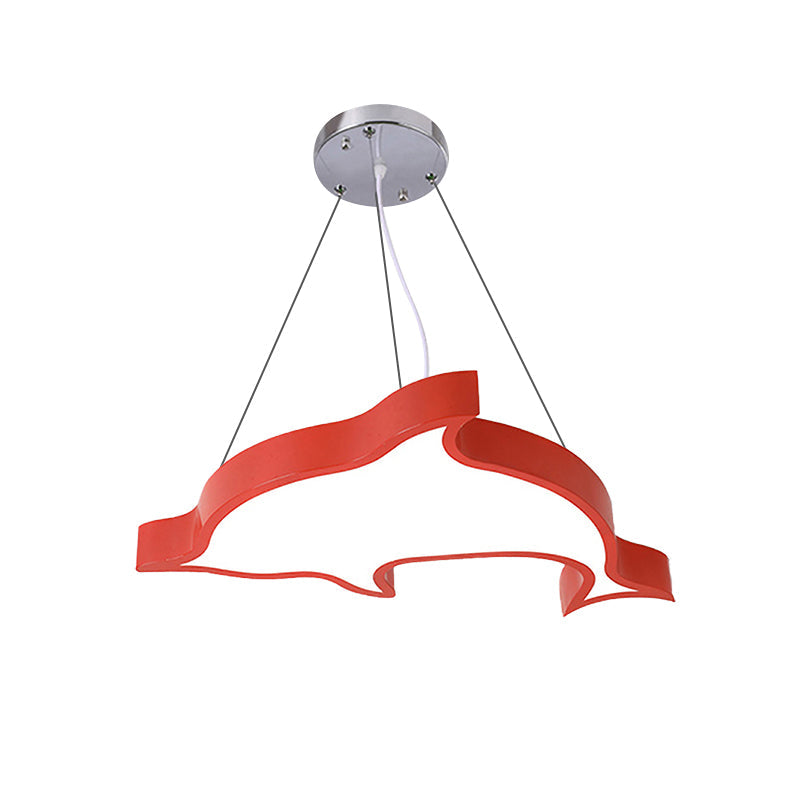 Cute Dolphin Pendant Light: Led Acrylic Ceiling For Hallway In Candy Colors