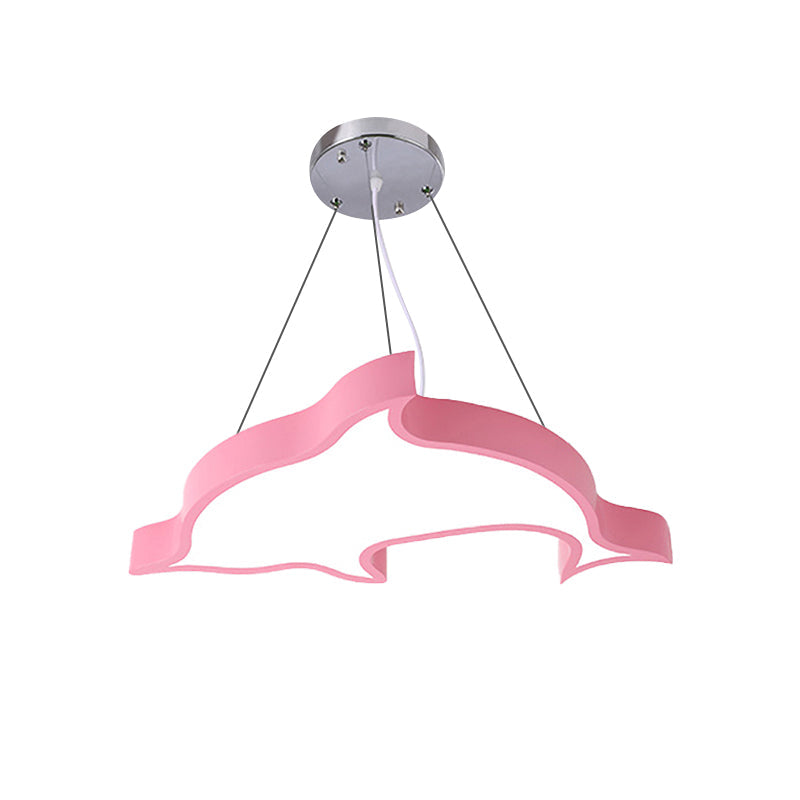 Cute Dolphin Pendant Light: Led Acrylic Ceiling For Hallway In Candy Colors