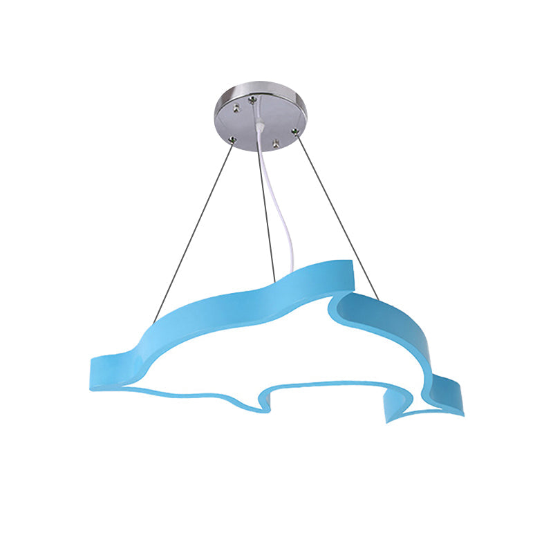 Cute Dolphin Pendant Light: Led Acrylic Ceiling For Hallway In Candy Colors