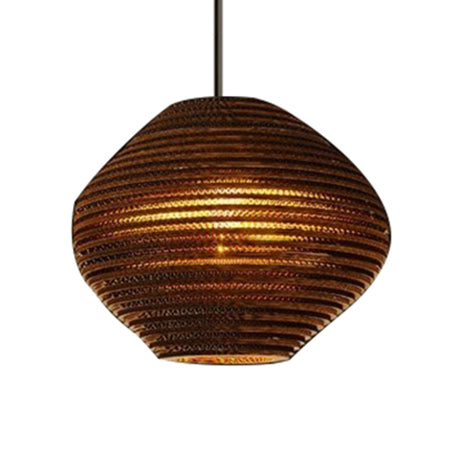 Asian Style Dome Shade Hanging Lamp In Brown For Restaurants - 1 Bulb Ceiling Light 4 Sizes