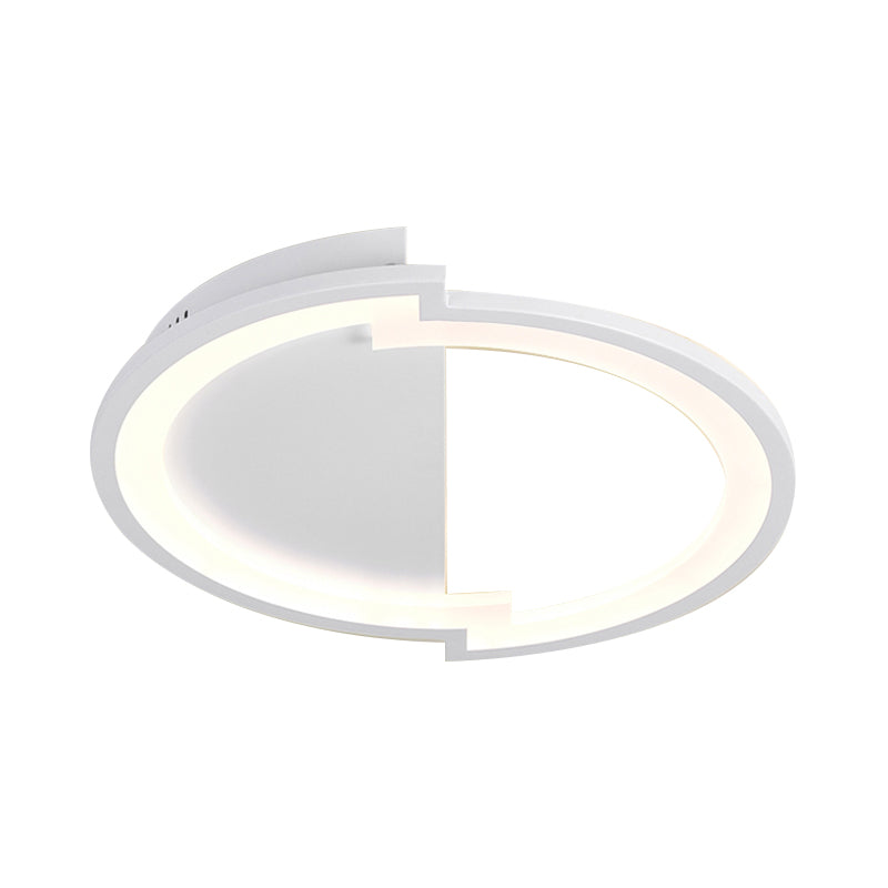Sleek Round Acrylic Flush Mount Ceiling Light in Multiple Sizes and Colors - LED Warm/White Glow