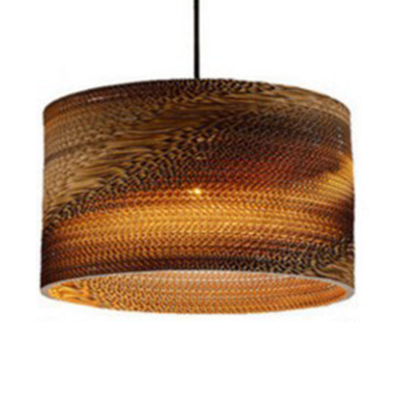 Modern Asian Drum Shade Ceiling Pendant Light For Restaurant Dining Room