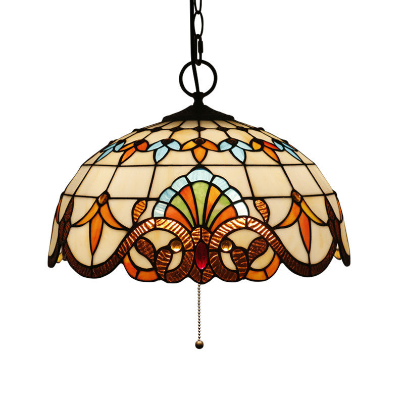 Lustre suspendu en verre noir à 3 lumières de style victorien - Plafonnier élégant pour salle à manger