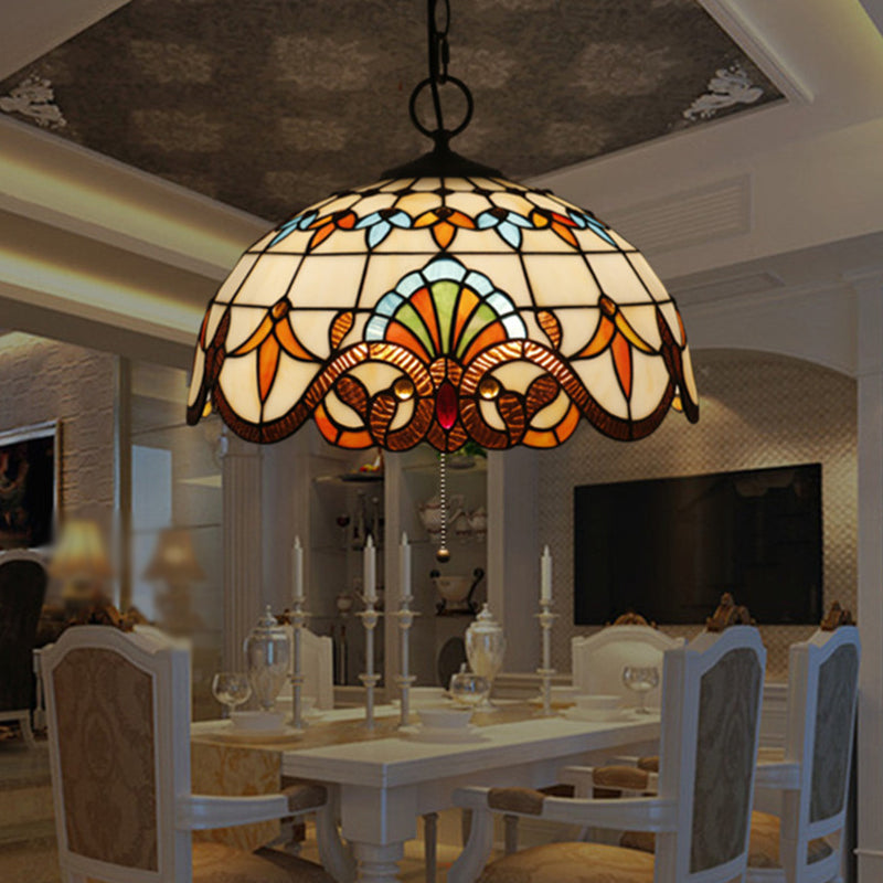 Lustre suspendu en verre noir à 3 lumières de style victorien - Plafonnier élégant pour salle à manger