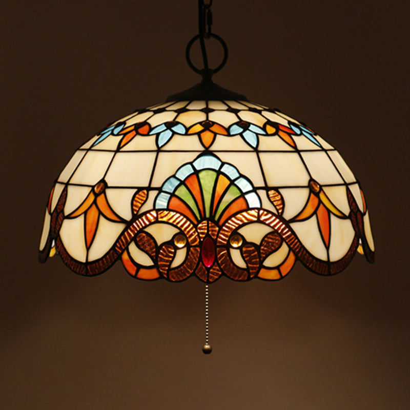 Lustre suspendu en verre noir à 3 lumières de style victorien - Plafonnier élégant pour salle à manger