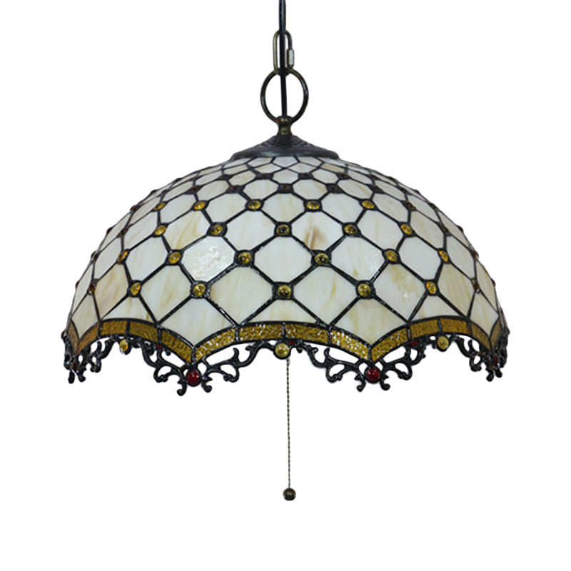 Lustre suspendu en verre noir à 3 lumières de style victorien - Plafonnier élégant pour salle à manger