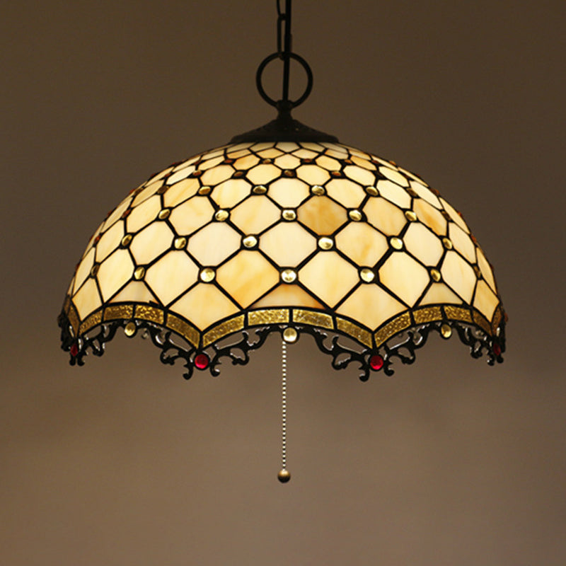 Lustre suspendu en verre noir à 3 lumières de style victorien - Plafonnier élégant pour salle à manger