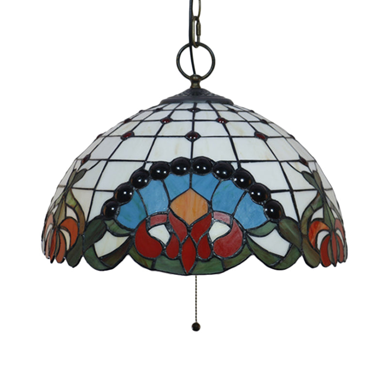 Lustre suspendu en verre noir à 3 lumières de style victorien - Plafonnier élégant pour salle à manger