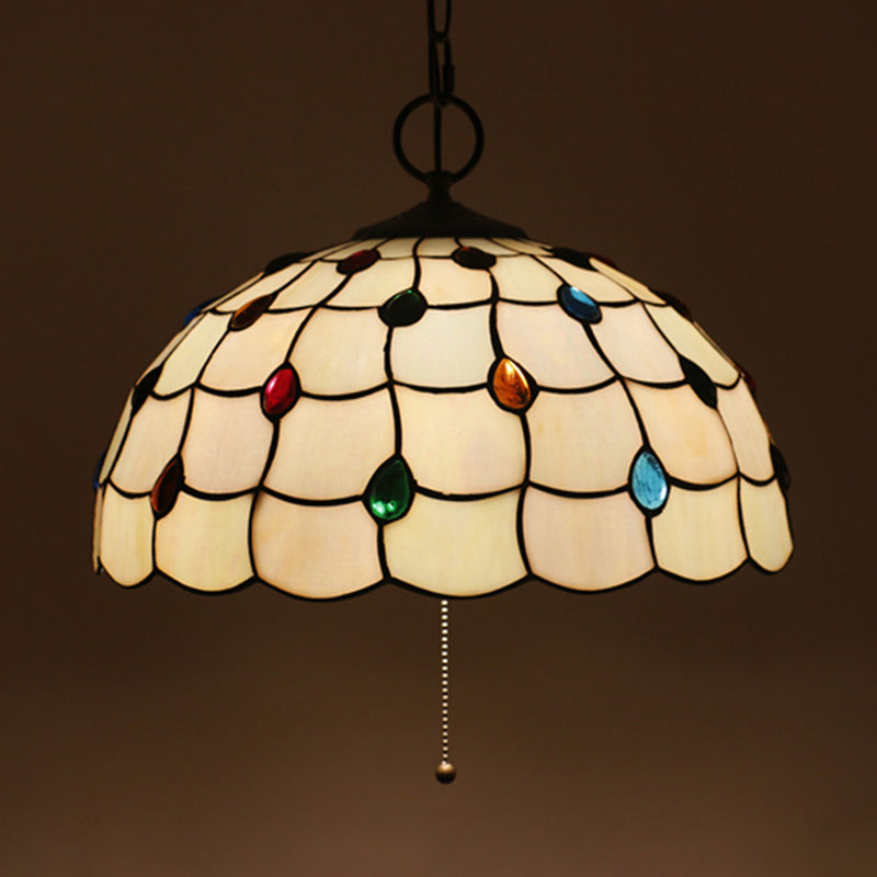 Lustre suspendu en verre noir à 3 lumières de style victorien - Plafonnier élégant pour salle à manger