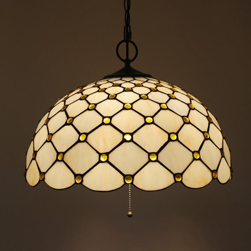 Lustre suspendu en verre noir à 3 lumières de style victorien - Plafonnier élégant pour salle à manger