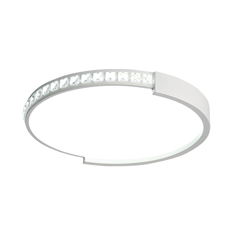 16"/19.5"/20.5" Wide Crystal LED Flush Mount Ceiling Light for Bedroom and Living Room
