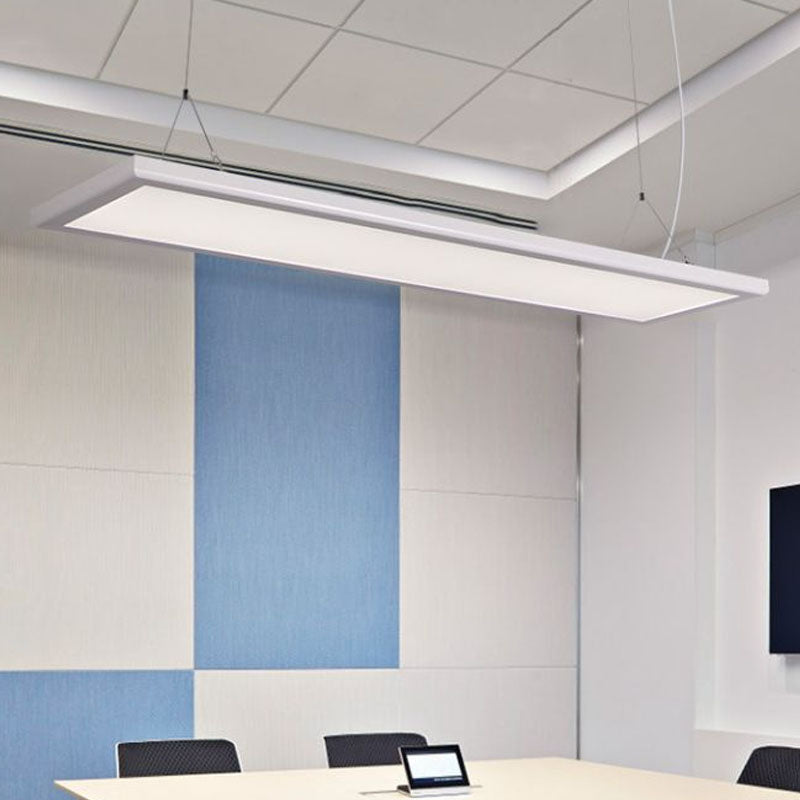 Sleek Panel Pendant Light Kit | Acrylic White LED Suspension Lamp – Simplicity at its Finest