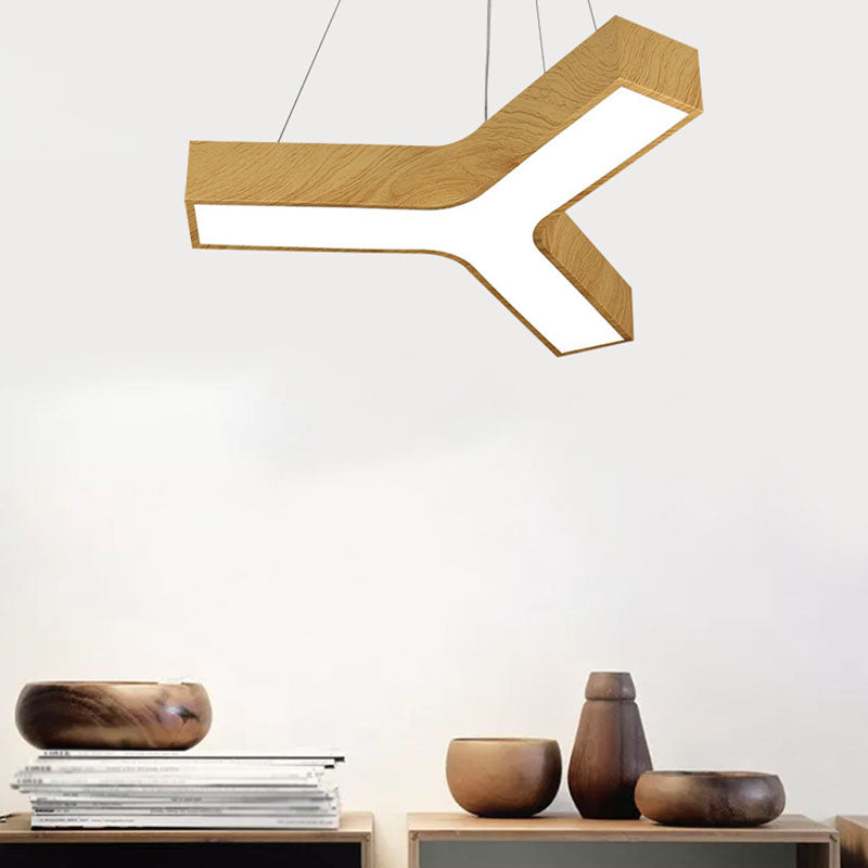 Lampe suspendue à LED en forme de Y avec abat-jour en acrylique élégant - Luminaire minimaliste