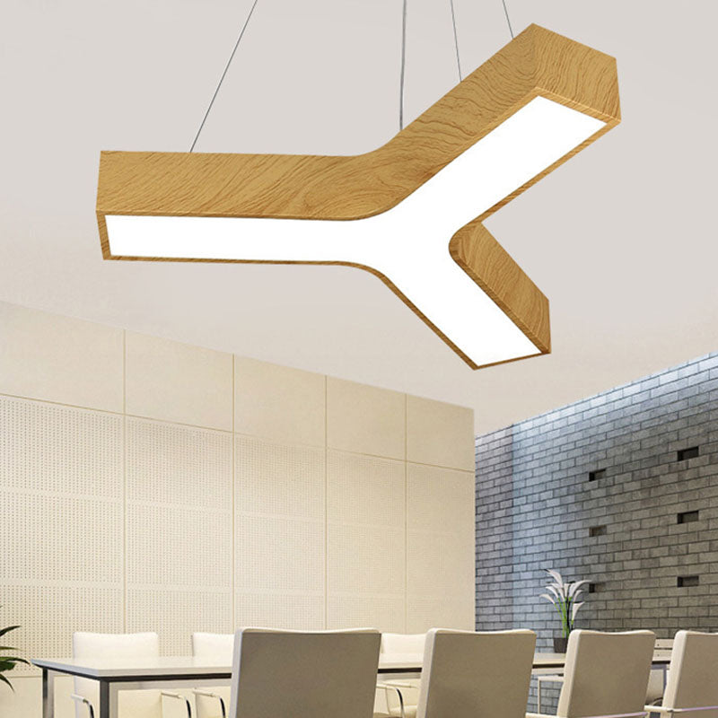 Lampe suspendue à LED en forme de Y avec abat-jour en acrylique élégant - Luminaire minimaliste