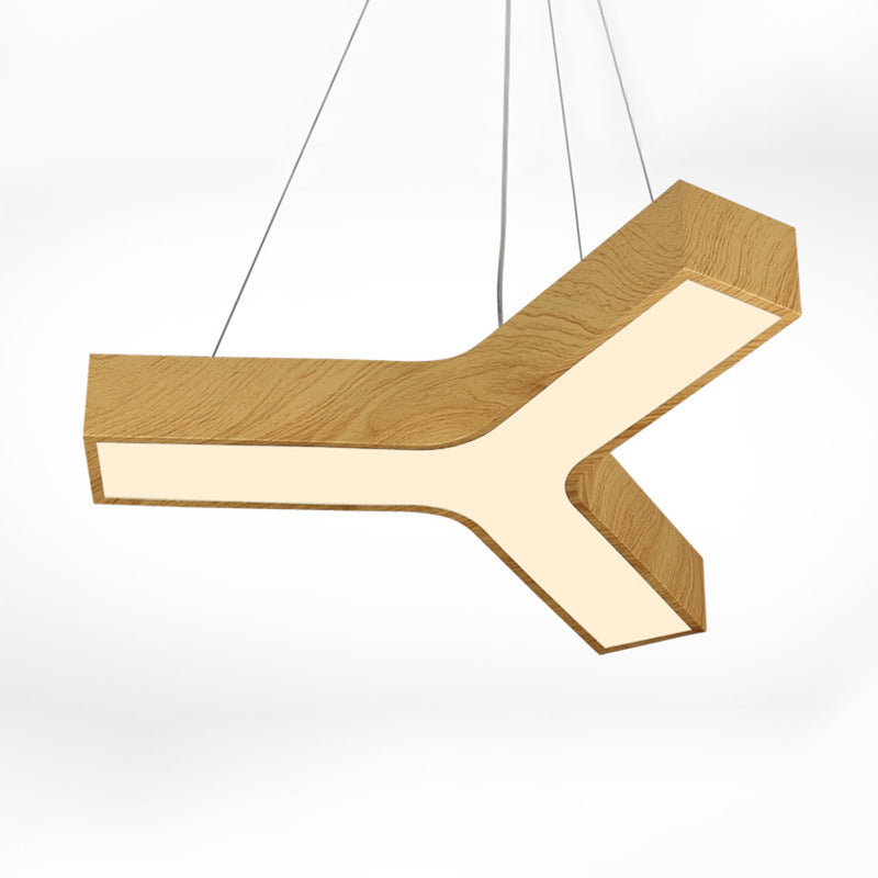 Lampe suspendue à LED en forme de Y avec abat-jour en acrylique élégant - Luminaire minimaliste