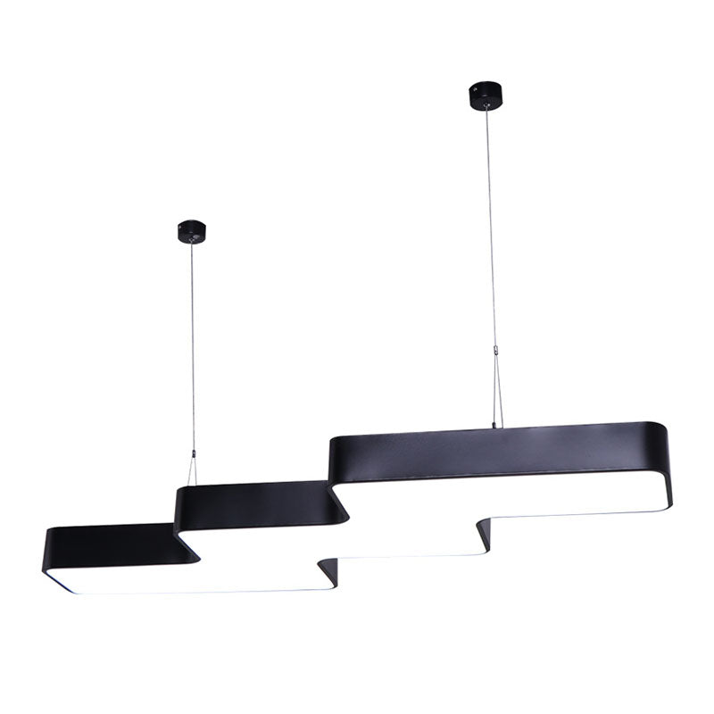 Modern Zigzag Ceiling Light: Creative LED Acrylic Office Pendant