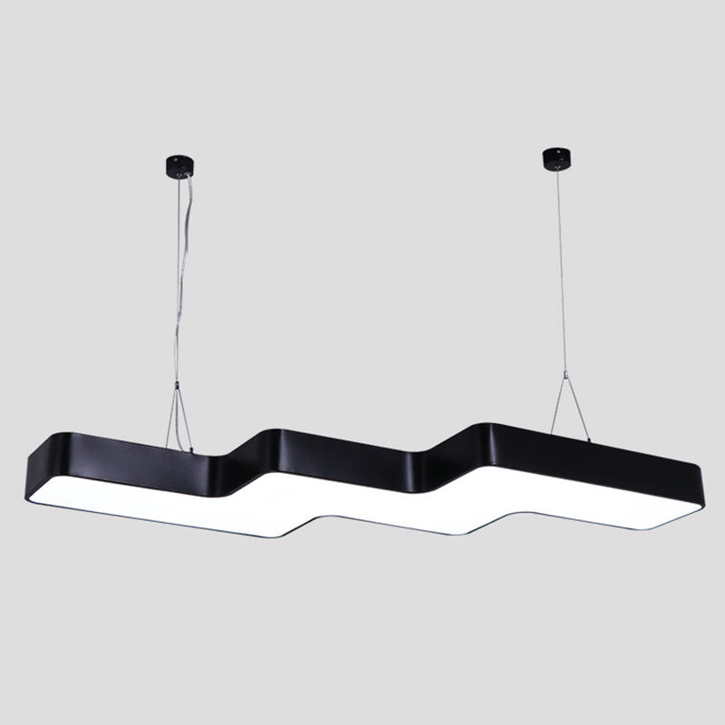 Modern Zigzag Ceiling Light: Creative LED Acrylic Office Pendant