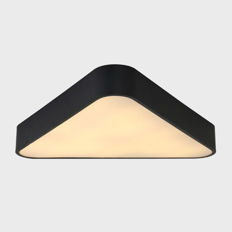 Nordic Led Flush Mount Ceiling Light For Foyer: Acrylic Triangle Fixture Black / Warm