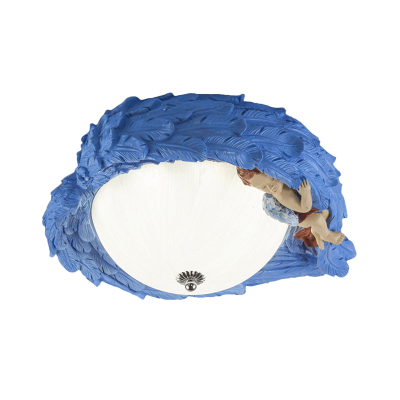 Plafonnier encastré en résine Angel Child Wing - Parfait pour un éclairage de chambre romantique
