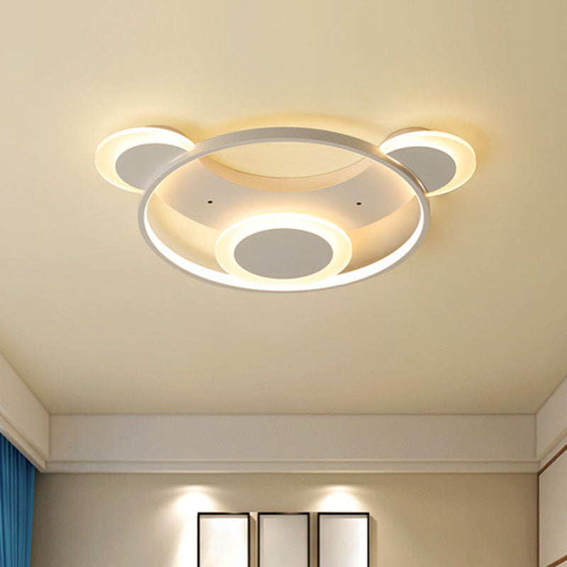 Modern White Bear Shaped LED Ceiling Light