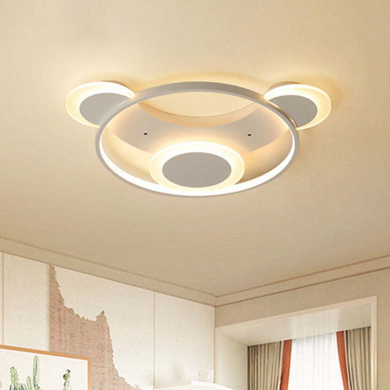 Modern White Bear Shaped LED Ceiling Light