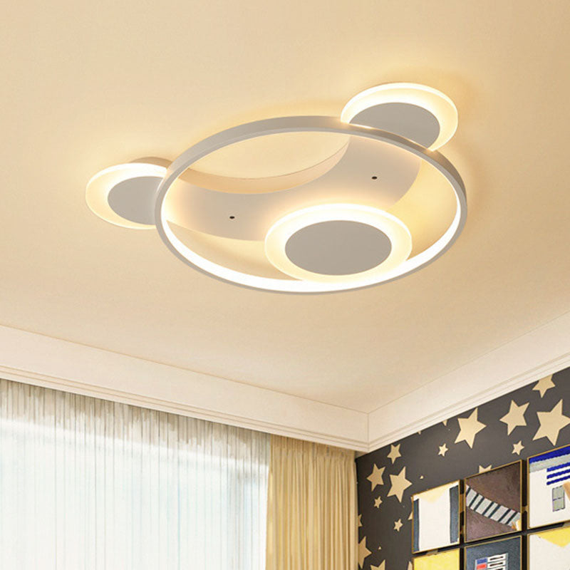 Modern White Bear Shaped LED Ceiling Light