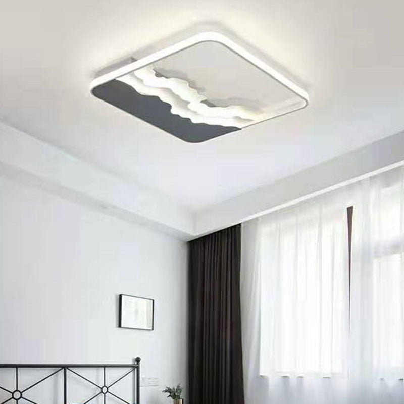 Modern Mountain LED Flush Mount Ceiling Light
