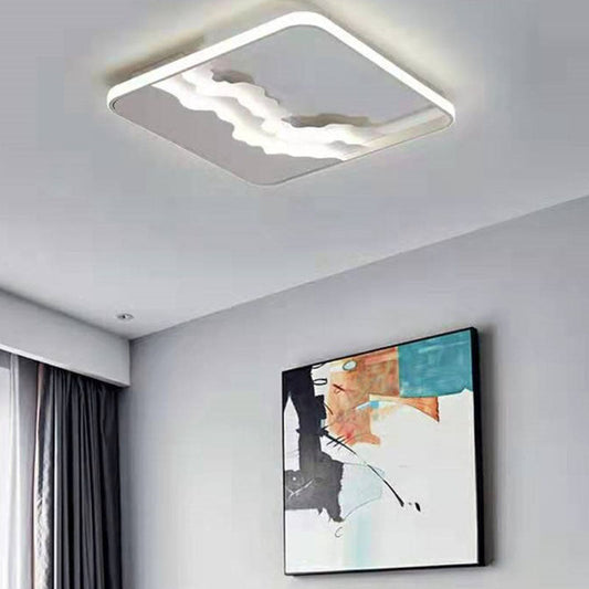 Modern Mountain LED Flush Mount Ceiling Light
