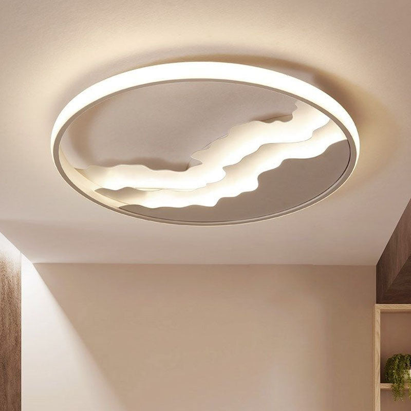 Modern Mountain LED Flush Mount Ceiling Light