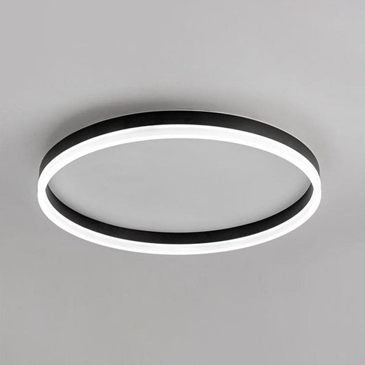 Minimalist Led Circular Flush Mount For Bedrooms With Acrylic Cover