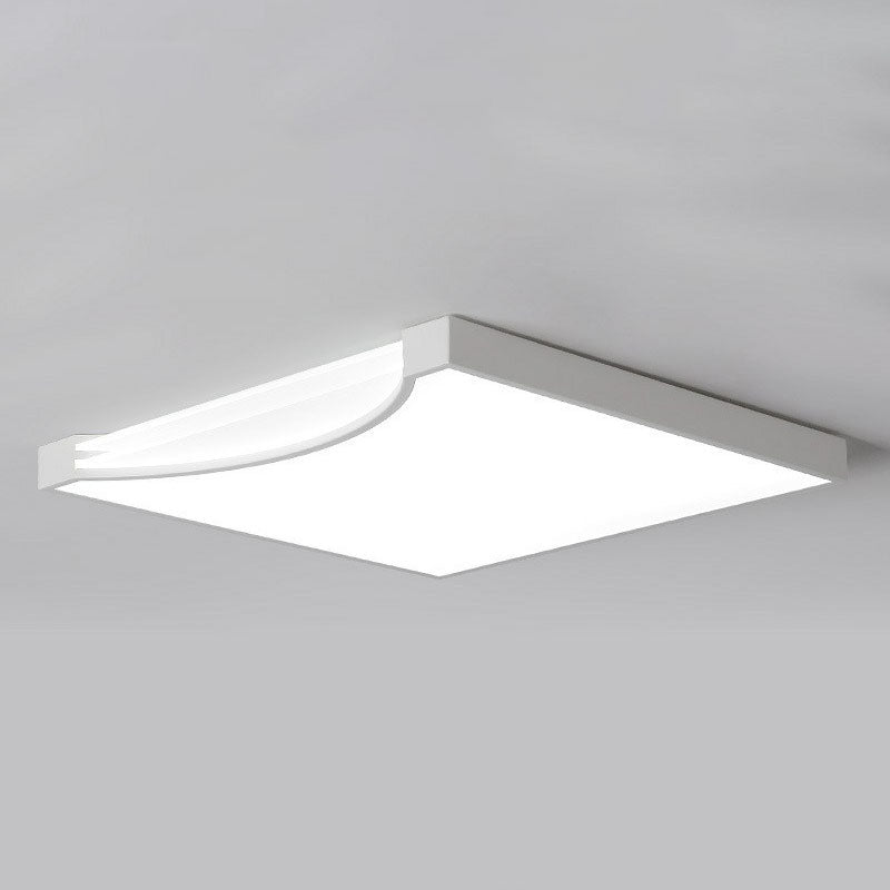 Contemporary Square Flush Ceiling LED Light Fixture with Acrylic Mount
