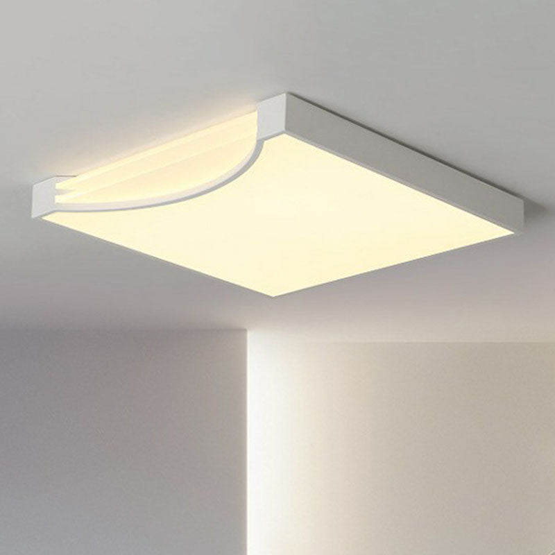 Contemporary Square Flush Ceiling LED Light Fixture with Acrylic Mount