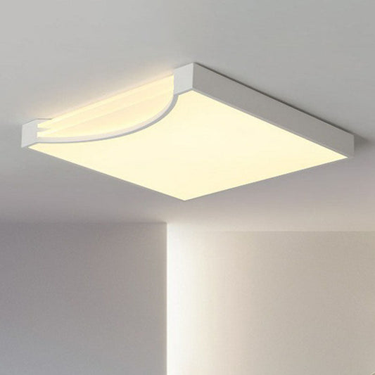 Contemporary Square Flush Ceiling LED Light Fixture with Acrylic Mount