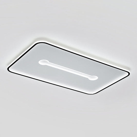 Minimalist Geometric Led Bedroom Flush Mount Light Fixture