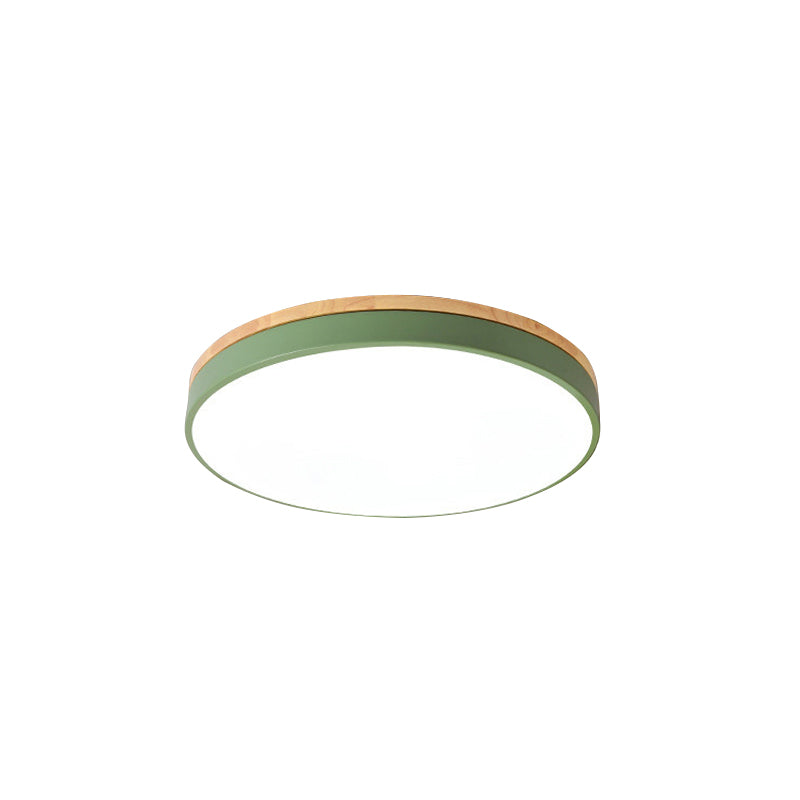 Macaron Loft Acrylic Ceiling Lamp: Candy-Colored Slim Circle Light for Child Bedroom