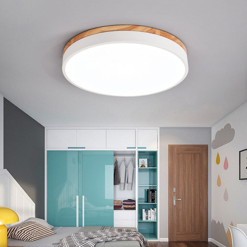 Macaron Loft Acrylic Ceiling Lamp: Candy-Colored Slim Circle Light for Child Bedroom
