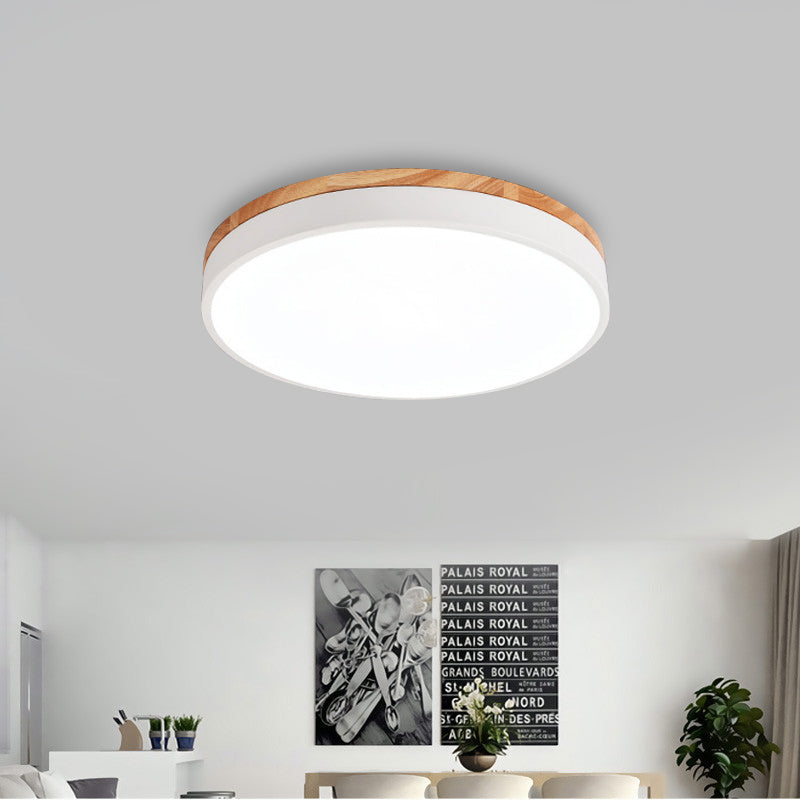Macaron Loft Acrylic Ceiling Lamp: Candy-Colored Slim Circle Light for Child Bedroom