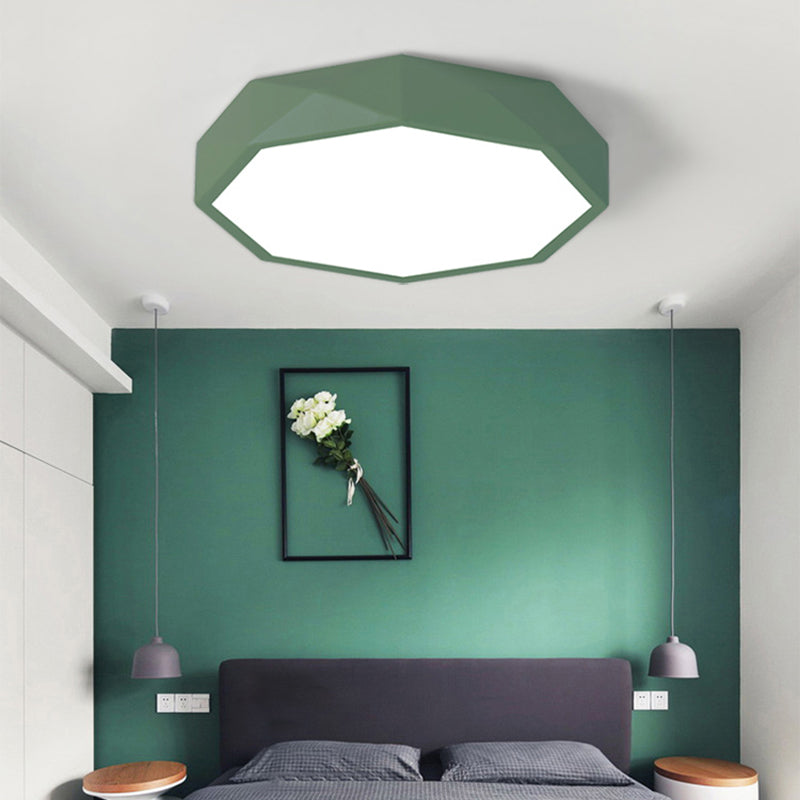 Octagon Acrylic Ceiling Lamp: Modern Macaron Loft LED Flush Mount for Kitchen