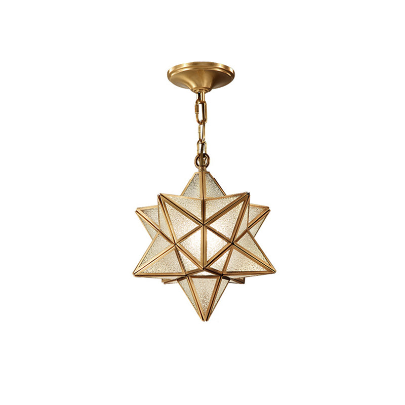 Minimalist Gold Single-Bulb Ceiling Pendant Light With Metal Geometric Shape