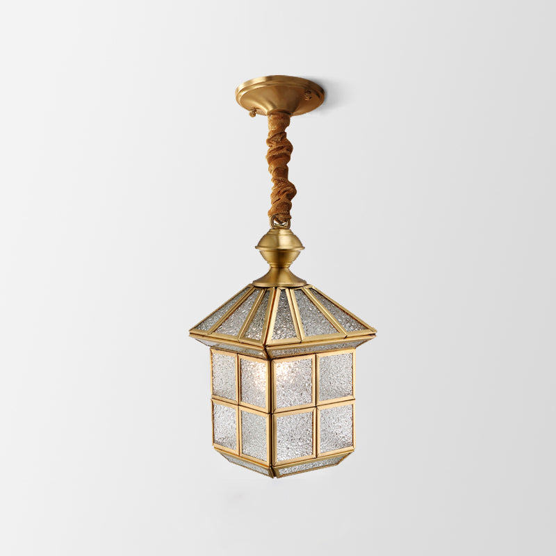 Minimalist Gold Single-Bulb Ceiling Pendant Light With Metal Geometric Shape / B