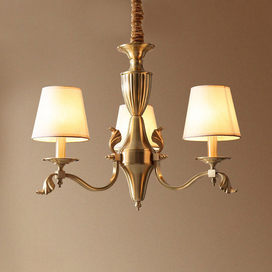 Contemporary Brass Candelabra Chandelier Pendant Light With Empire Shade Perfect For Living Room 3 /