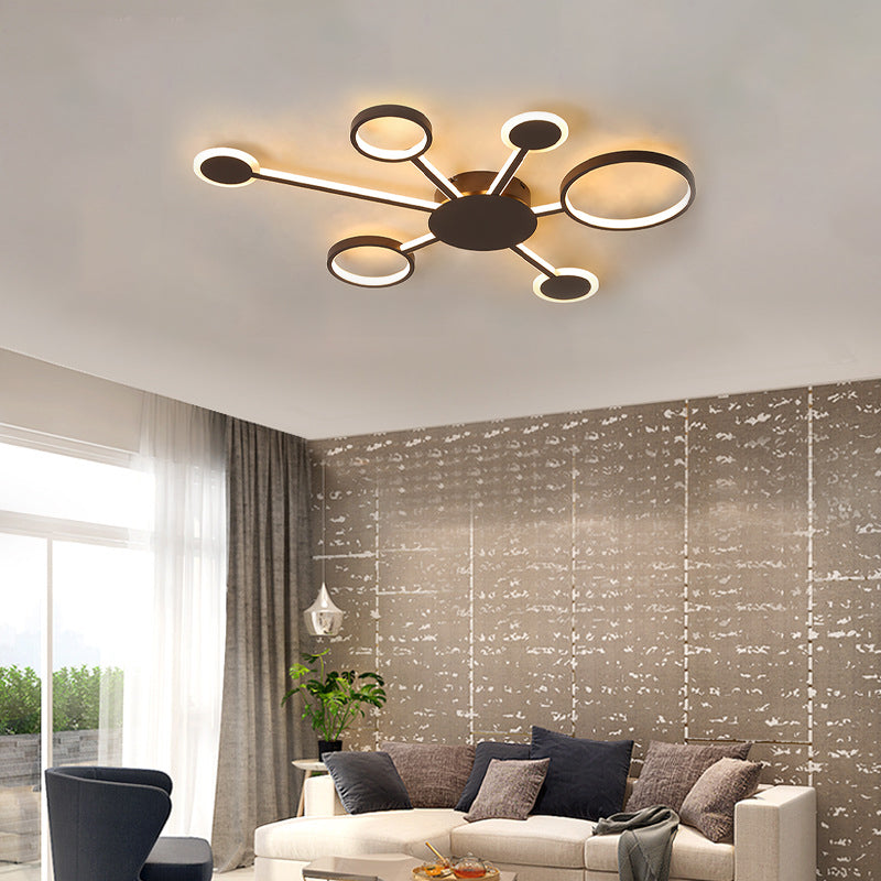 Modern Acrylic Sputnik Flush Mount Light - 4/5/6 Lights -White/Warm LED
