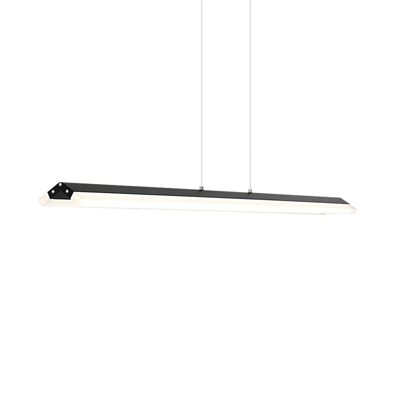 Modern Rectangular Pendant LED Ceiling Lamp for Dining Room in Warm/White Light, 27.5"/35.5"/43" Wide