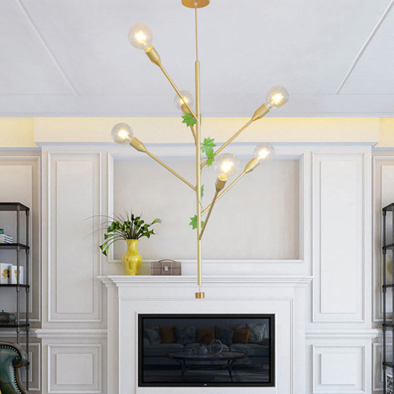 Lampe à suspension moderne en métal - 3/6 lumières - Doré/or rose - Idéal pour la salle à manger