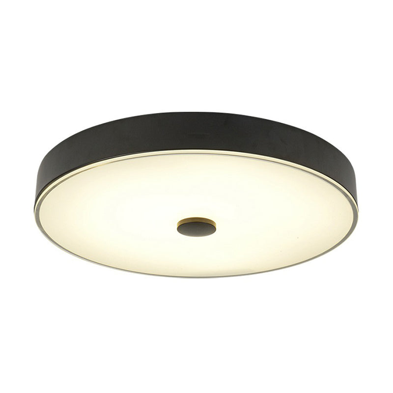 Classic Bedroom LED Flush Mount Lighting: Cream Glass, Round Shape