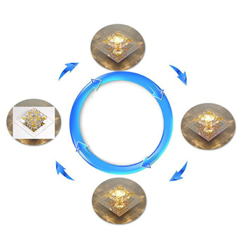 Modern Crystal LED Flush Mount Lighting for Hallway - Minimalist Clear Fixture